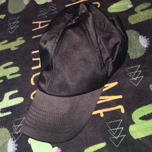 Satin black baseball cap